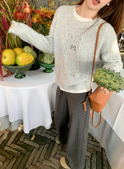 【169元任选2件】现货！爱心印花加绒休闲裤 商品图7