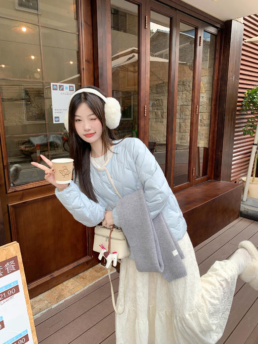 <曾小咸推荐>现货秒杀 ！微信超特价！韩系撞色边羽绒服 日常429.99 立减170 秒杀259.99！！ 商品图9