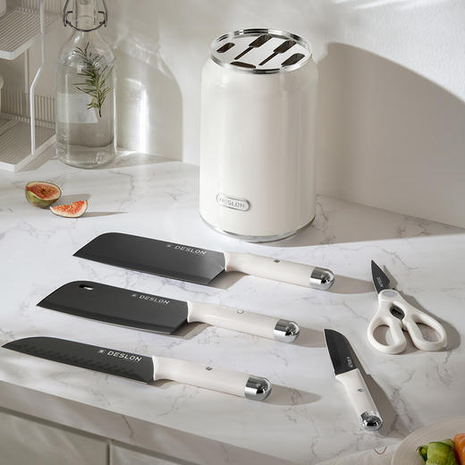 🌸【DESLON德世朗DFS-TZ025罗纳镀钛刀具六件套】😍厨房刀具套装封神！一套搞定所有切配 家人们！😉终于挖到好用又省心的刀具套装了  商品图3