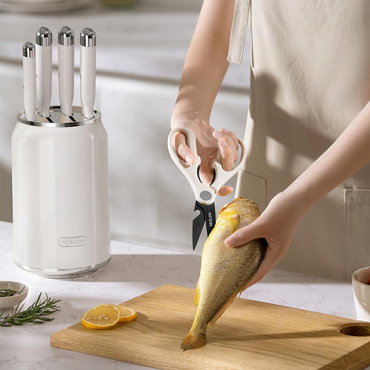 🌸【DESLON德世朗DFS-TZ025罗纳镀钛刀具六件套】😍厨房刀具套装封神！一套搞定所有切配 家人们！😉终于挖到好用又省心的刀具套装了  商品图6