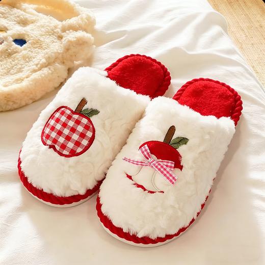 🔥【新款首发】一款超适合新年的【宅小年新年平安喜乐苹果棉拖】来了🎉苹果配色很有氛围感。🍎新年就要「苹苹安安」🍎 商品图4