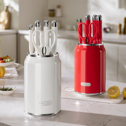 🌸【DESLON德世朗DFS-TZ025罗纳镀钛刀具六件套】😍厨房刀具套装封神！一套搞定所有切配 家人们！😉终于挖到好用又省心的刀具套装了  商品图1