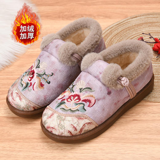 ❤️暖到心里❗妈妈婆婆穿上直夸孝顺✌🏻无法拒绝的舒适度!限时福利💰29.9元❗❗ 🌈【国风刺绣加绒加厚老北京妈妈鞋】精美刺绣图案!! 商品图4