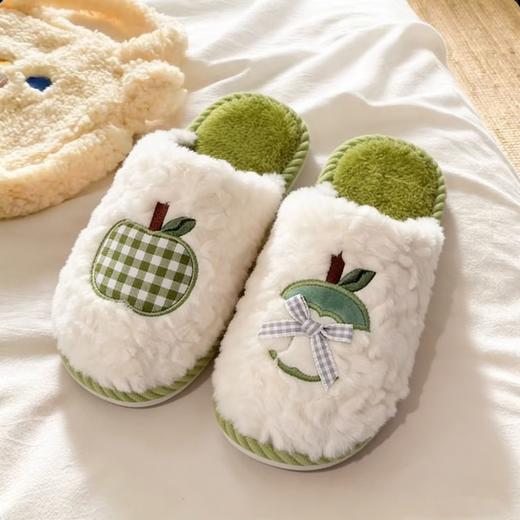 🔥【新款首发】一款超适合新年的【宅小年新年平安喜乐苹果棉拖】来了🎉苹果配色很有氛围感。🍎新年就要「苹苹安安」🍎 商品图3