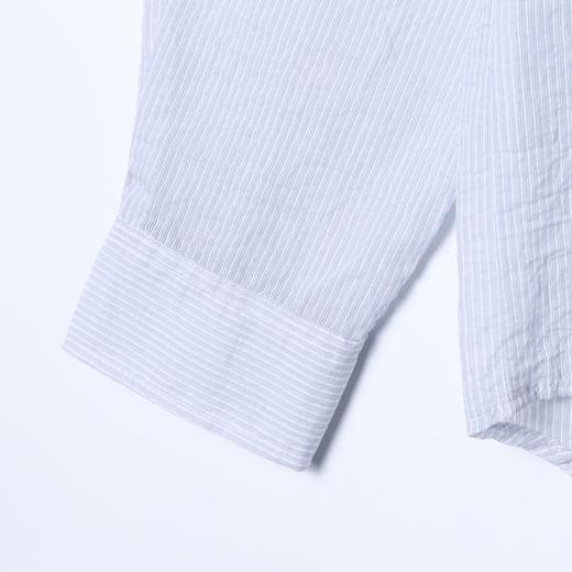 31686SDSA男士秋冬新款痞帅男装韩版简约撞色竖纹休闲衬衫百搭宽松衬衣 商品图4