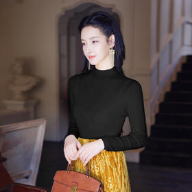 逸红颜《芙霜》2026秋新款日常百搭基础款内搭纯色针织打底衫女