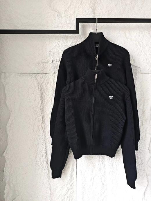 F010717秋冬氛围感拉满！精典立领拉链针织毛衣外套男女同款 商品图9