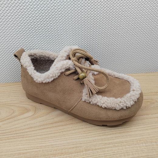 豪行2025冬季新款时尚休闲软底真皮勃肯女棉鞋25483152M 商品图1