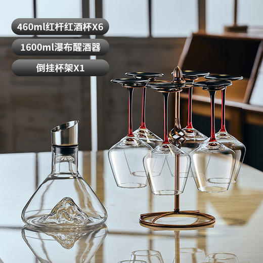 【红酒杯醒酒器家用套装】轻奢欧式水晶大号葡萄酒杯 高脚杯子酒具 商品图12