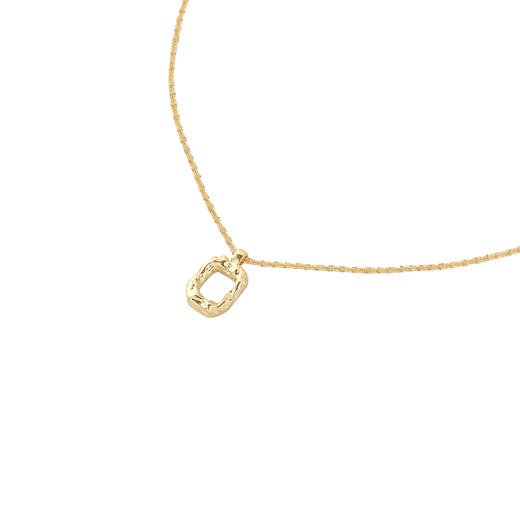 三彩2026新款纹理镂空方糖吊坠镀金项链轻奢复古个性通勤约会女 商品图3