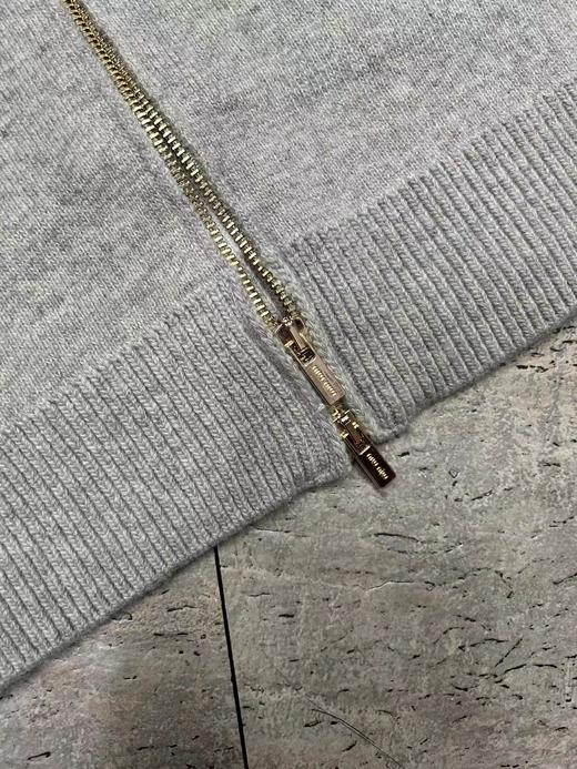 F010706新款2025暖色LOGO贴布绣羊毛翻领拉链长袖开衫外套 商品图14