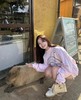 F010721破坏水洗做旧复古休闲宽松中性版圆领卫衣 商品缩略图1