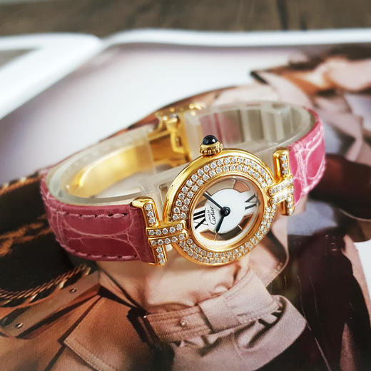 【95新】CARTIER卡地亚石英24mm（女款）TRINITY系列 18k黄金/925白银（表圈后镶钻石） 241225TJ19 商品图3