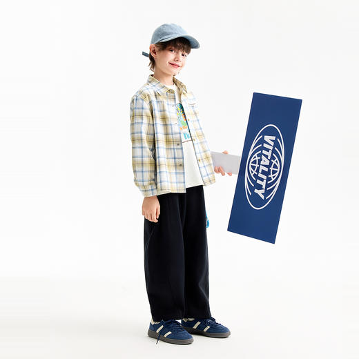 【实体店同款】男童翻领长袖上衣春季新款安奈儿童装AB611028 商品图5