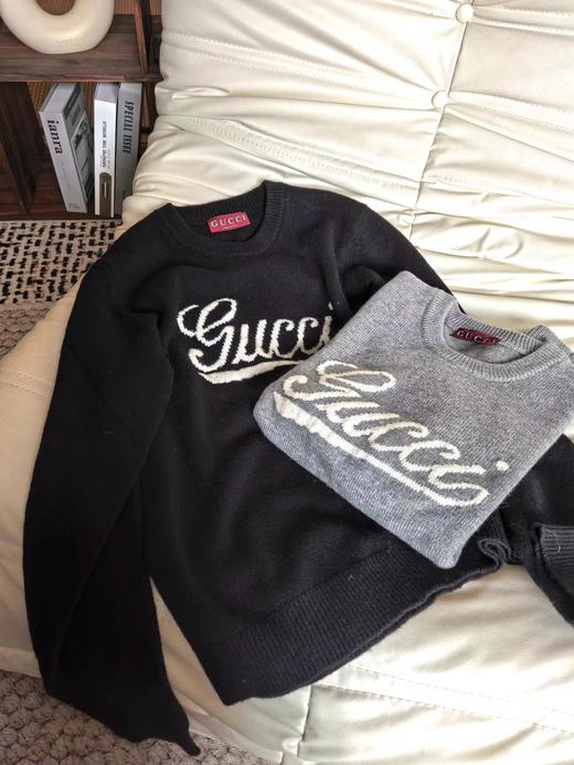 F010722艺术字母3D嵌花 logo羊毛毛衣针织衫 商品图8