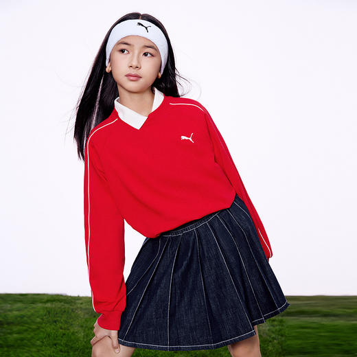 PUMA彪马童装2026春季新款儿童长袖T恤简约时尚圆领上衣 商品图3