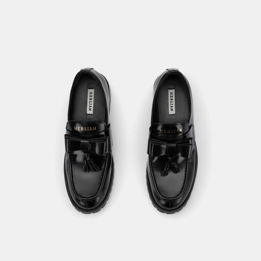 HERLIAN 2026年春季新品流苏蝴蝶结乐福鞋厚底小皮鞋 商品图1