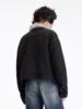 出逃赤岗西/25AWA005/高级感毛绒羊毛毛呢夹棉保暖黑色外套 商品缩略图1