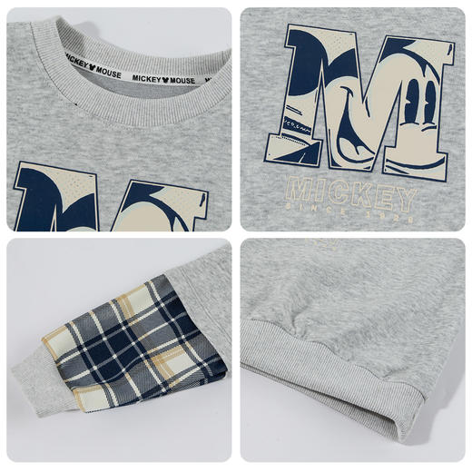 迪士尼（Disney）童装男童套头卫衣潮酷帅气运动休闲撞色假两件2026春季新款上衣ZD1FS043 商品图8