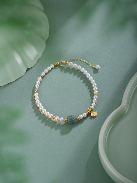 子佩集【如意珠华】银S925珍珠惜王妃手链【SGB0950004】3.7mm珠镀金2601 商品图8