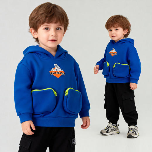 迪士尼宝宝男宝连帽套头卫衣223DS0741 商品图2