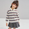 笛莎Deesha 2026春季女童时尚学院风条纹翻领长袖T恤 商品缩略图2