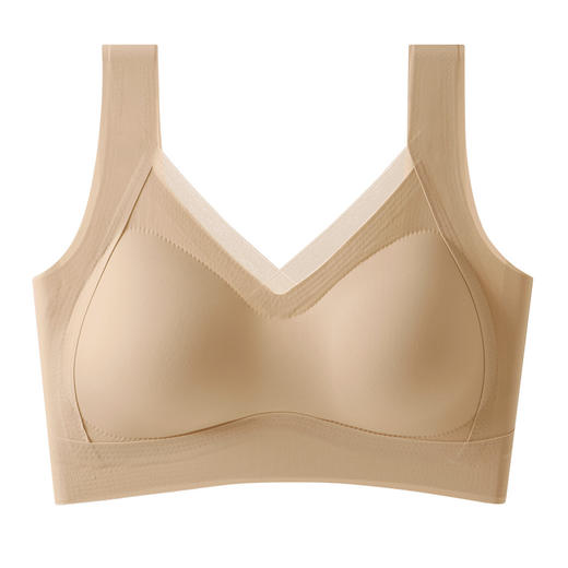 【内搭救星❗️无痕隐形美背内衣】固定式一体杯可机洗，360°环绕式软支撑，丝绸般轻肤肌底，稳定更聚拢，大胸显小聚拢提拉收副乳防下垂无钢圈文胸QQ 商品图9