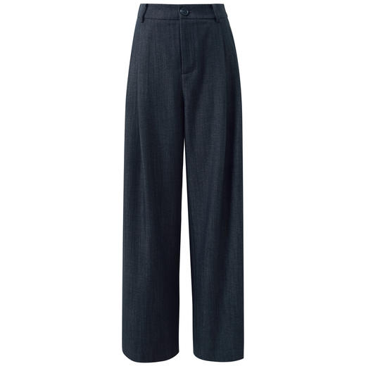 三彩2026春季新款仿牛仔休闲裤高腰宽松阔腿裤长裤垂感M 商品图4