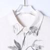 31224SDSA男士秋冬新款痞帅男装简约撞色植物花卉印花设计长袖衬衫百搭 商品缩略图2