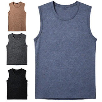 羊毛蚕丝黑金石墨烯整件无痕保暖背心 商品图0