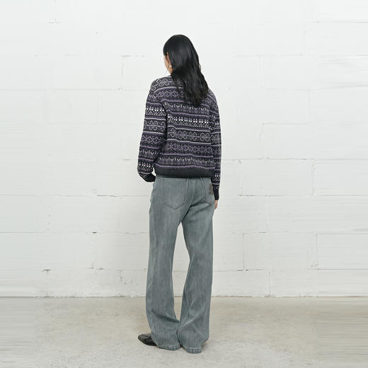 NEELLY纳俪商场同款冬新款时尚加绒保暖直筒牛仔裤女柔软显瘦长裤N25113H01162 商品图1