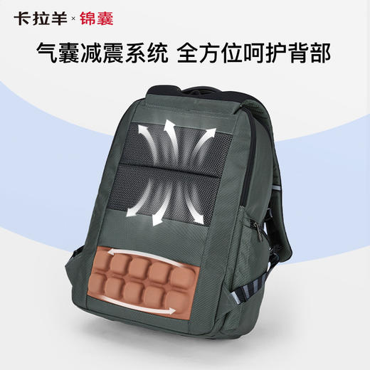 【气囊减震顶配】卡拉羊X锦囊7维减负28L多功能防盗电脑包CN5220 商品图2