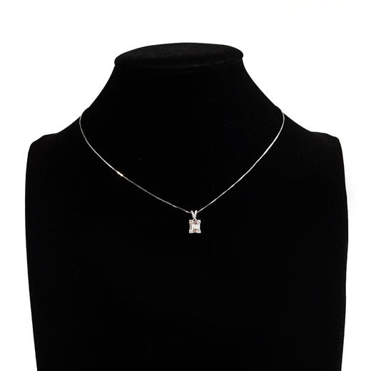 AU750白金经典时尚0.44克拉群镶钻石吊坠项链14.0*6.9*3.4MM（皆取最大值）链长：40CM 171225NJS76 商品图5