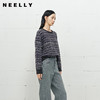 NEELLY纳俪商场同款冬季新款费尔岛提花毛衣女撞色宽松羊毛针织衫N25113A01144 商品缩略图0
