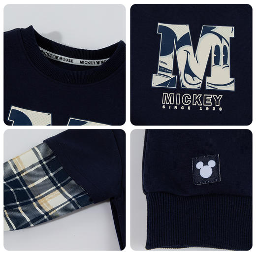 迪士尼（Disney）童装男童套头卫衣潮酷帅气运动休闲撞色假两件2026春季新款上衣ZD1FS043 商品图9