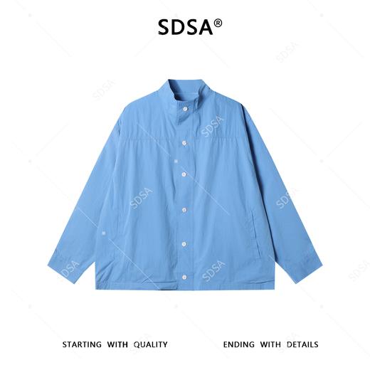 31088SDSA男士秋冬新款痞帅男装韩版简约纯色纽扣立领长袖衬衫百搭宽松 商品图1