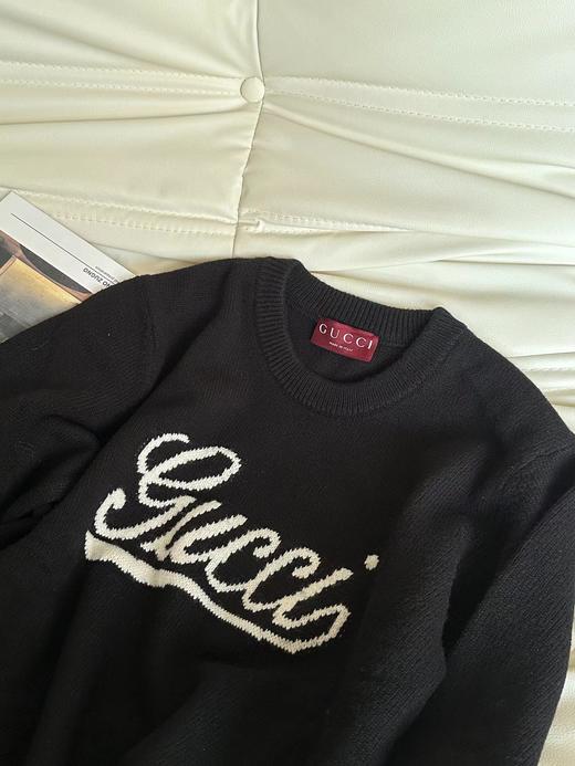 F010722艺术字母3D嵌花 logo羊毛毛衣针织衫 商品图11