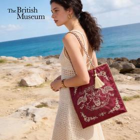 大英博物馆 东方梦境系列 飞马刺绣 轻便单肩包
