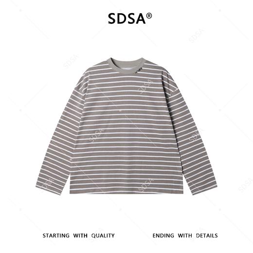 3251SDSA男士秋冬新款痞帅男装韩版简约撞色条纹圆领长袖T恤舒适百搭 商品图1