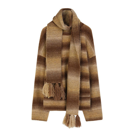 NEELLY纳俪商场同款冬季新款美拉德色系百搭针织套装女毛衣半身裙N25114Z04612 商品图3