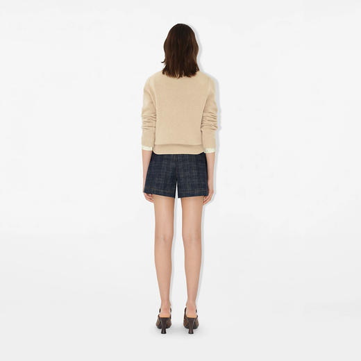 BURBERRY 巴宝莉 女士马术骑士徽标提花羊毛针织衫 米色 8114157 A4186 商品图4