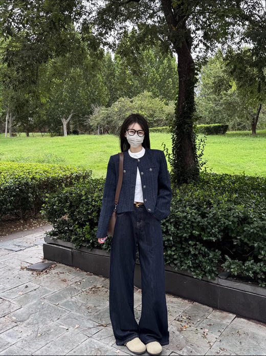 年底限时特价 显瘦到不敢相信！口碑返场！女神必备款羊毛蚕丝加绒牛仔裤加绒羊绒蚕丝软牛仔裤女秋冬新款高腰加厚阔腿裤宽松保暖棉裤！一条解决妈妈臀，卡裆掉档，鼓包显三角区等问题 商品图6