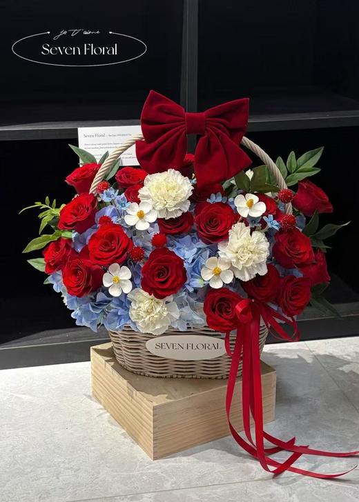 法式田园风椭圆横把花篮/蝴蝶结配饰 商品图12