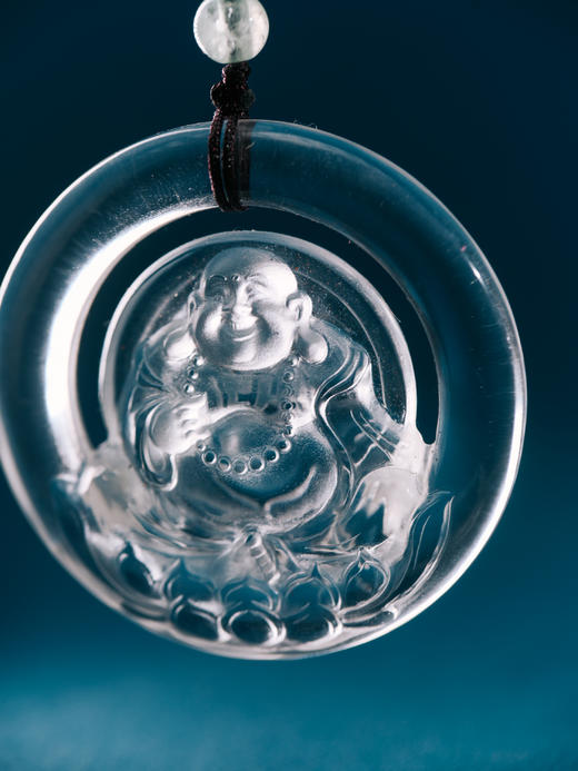 迷罗元和堂 白水晶弥勒吊坠 高净体 直径约4.3cm【器悟雅玩】 商品图1