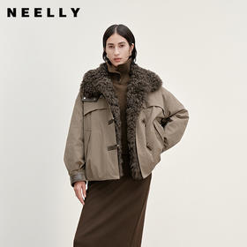 NEELLY纳俪商场同款冬季新款时尚复古羽绒夹克女百搭休闲保暖外套N25111L01112
