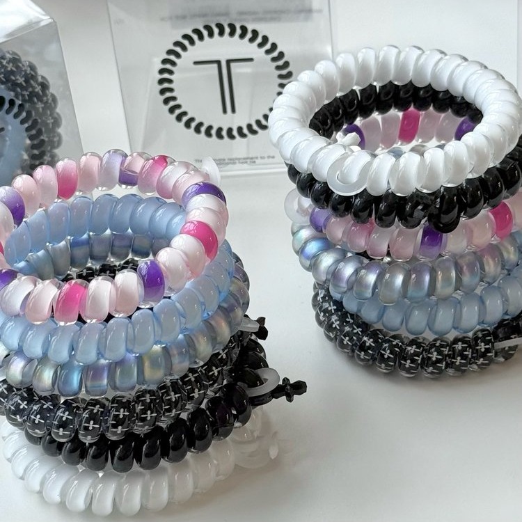 发圈届的贵妇款 美国TELE*泰莉TT电话线无痕发圈组合 一盒6个～宋茜秦岚徐艺洋都在戴！