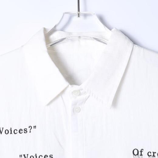 SDSA男士秋冬新款痞帅男装美式撞色刺绣字母流苏长袖衬衫百搭宽松 商品图2