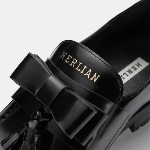 HERLIAN 2026年春季新品流苏蝴蝶结乐福鞋厚底小皮鞋 商品图3