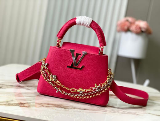 秋冬特惠💰1630 渠道级LV 新品 te级LV 动态芯片 M26507/M48865紫玫红光线链条款 商品图0