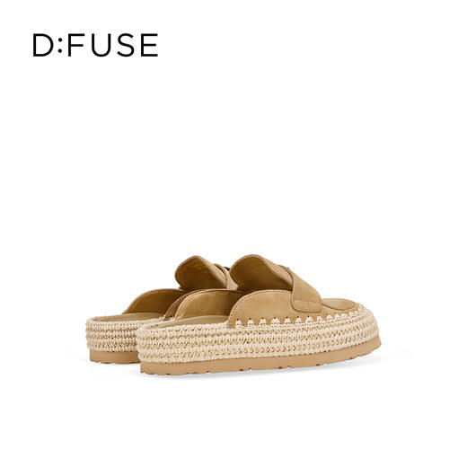 Dfuse迪芙斯2026春季新款包头编制手工感麻线鞋底穆勒拖鞋半包头拖鞋女鞋DFE1110074 商品图14
